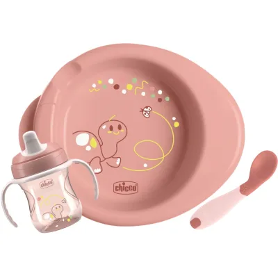 Набір дитячого посуду Chicco Set Prima Pappa 6м+ Рожевий (16200.15)
