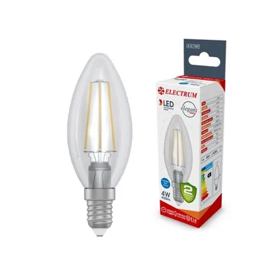 Лампочка Electrum C37 4W GL LC- 4F Е14 4000K (A-LC-1367)