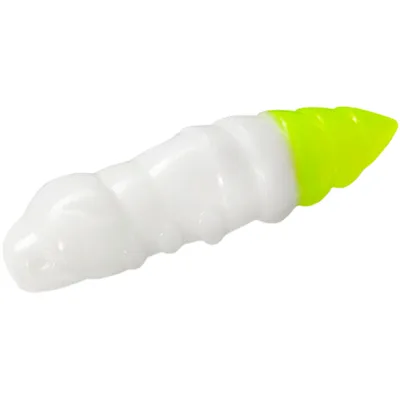 Силікон рибальський FishUP Pupa 1.5" 131 - White/Hot Chartreuse, cheese taste (8шт/уп) (1864.07.76)