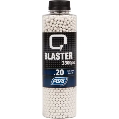 Страйкбольні кульки ASG Q Blaster White 6 мм 0,2 г 3300 шт (19399)