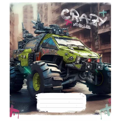Зошит Школярик Monster trucks 48 аркушів клітинка (048-3283K)