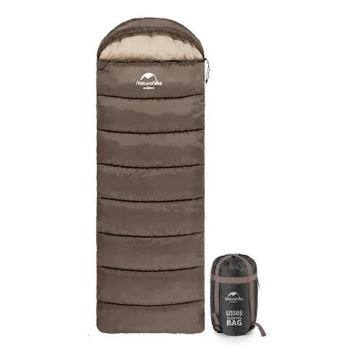 Спальний мішок Naturehike з капюшоном U350S NH20MSD07 (-3°C) правий, коричневий (6927595764312-R)