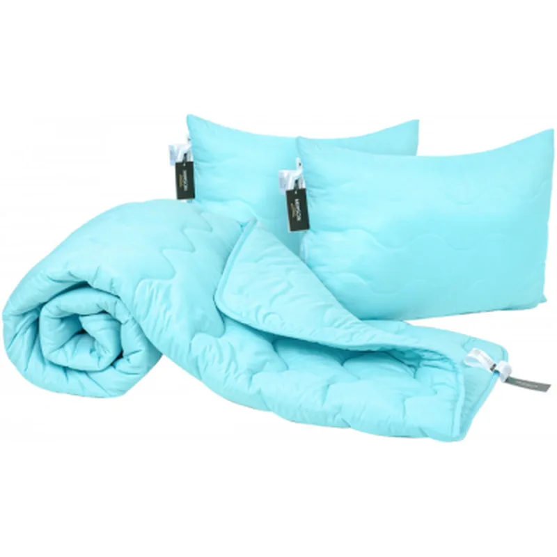 Ковдра MirSon Набір BamBoo №1685 Eco Light Blue Ковдра 200х220 + подушки 2 (2200002655804)
