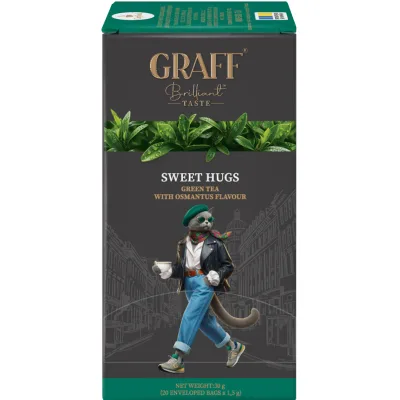 Чай Graff Osmanthus Зелений Байховий 20 пакетиків х 1.5 г (4820279610559)