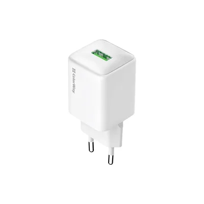 Зарядний пристрій ColorWay USB QC3.0 18W white (CW-CHS063Q-WT)