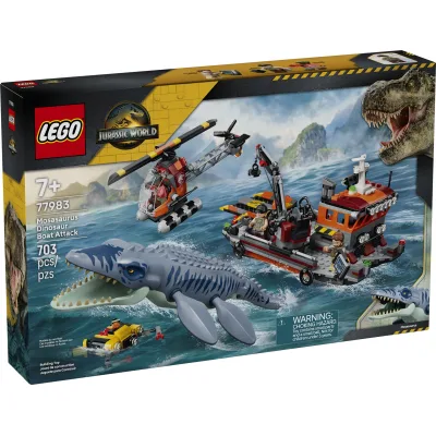 Конструктор LEGO Jurassic World Напад мозазавра на човен (77983)