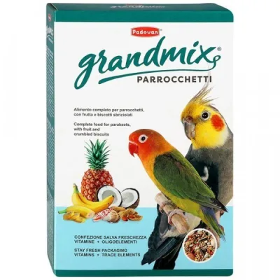 Корм для птахів Padovan GrMix Parrocche для середніх папуг 850 г (8001254001852)
