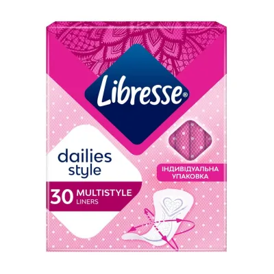 Щоденні прокладки Libresse Dailies Style Multistyle 30 шт. (7322540678642)
