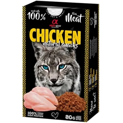 Ласощі для котів Alpha Spirit Cat Chicken Natural Snacks з куркою 80 г (8436586311797)