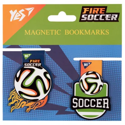 Закладки для книг Yes магнітні Football, 2шт (708111)