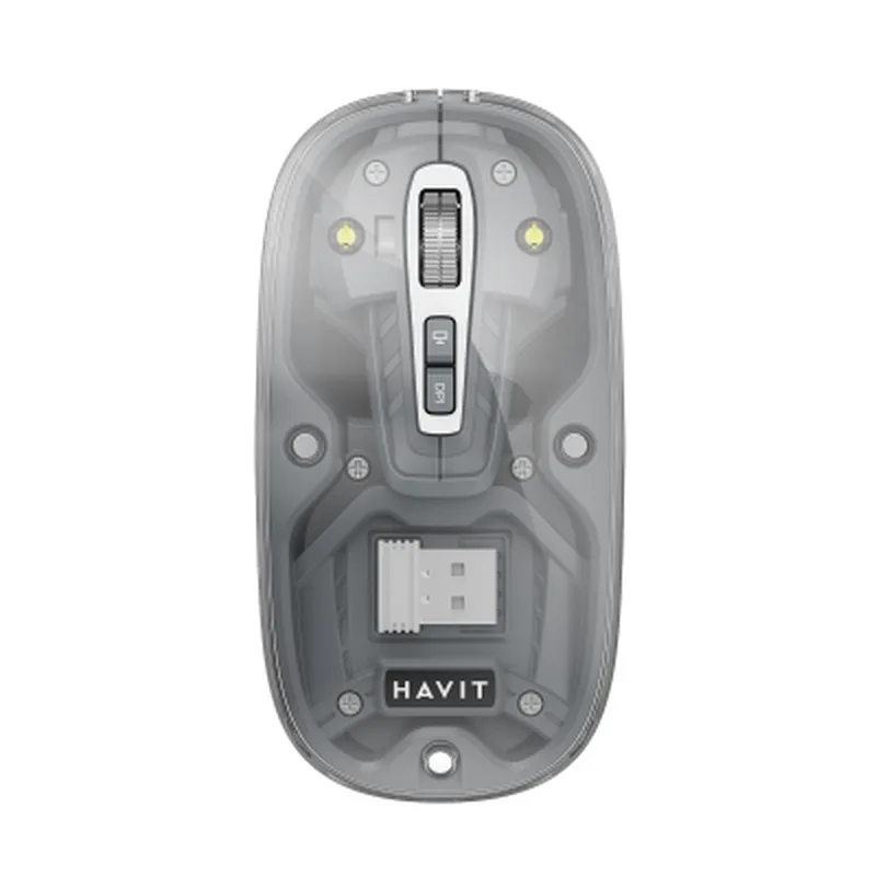 Мишка Havit MS62WB Pro Wireless Transparent Gray (6939119045128)