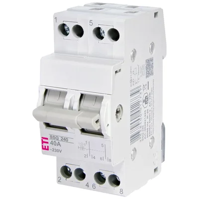 Перемикач трипозиційний ETI SSQ 240 "1-0-2", 2p 40A (2421425)