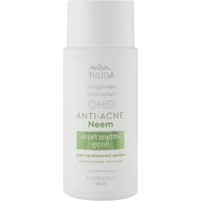 Тонік для обличчя Triuga Ayurveda Mix Anti-Acne Neem Аюрведичний Протизапальний для проблемної шкіри 200 мл (4820164641613)