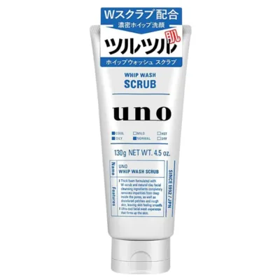 Пінка для вмивання Uno Whip Wash Scrub Для ретельного очищення чоловічої шкіри 130 г (4901872449682)