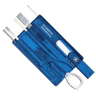 Ніж Victorinox SwissCard Transparent Blue (0.7122.T2)
