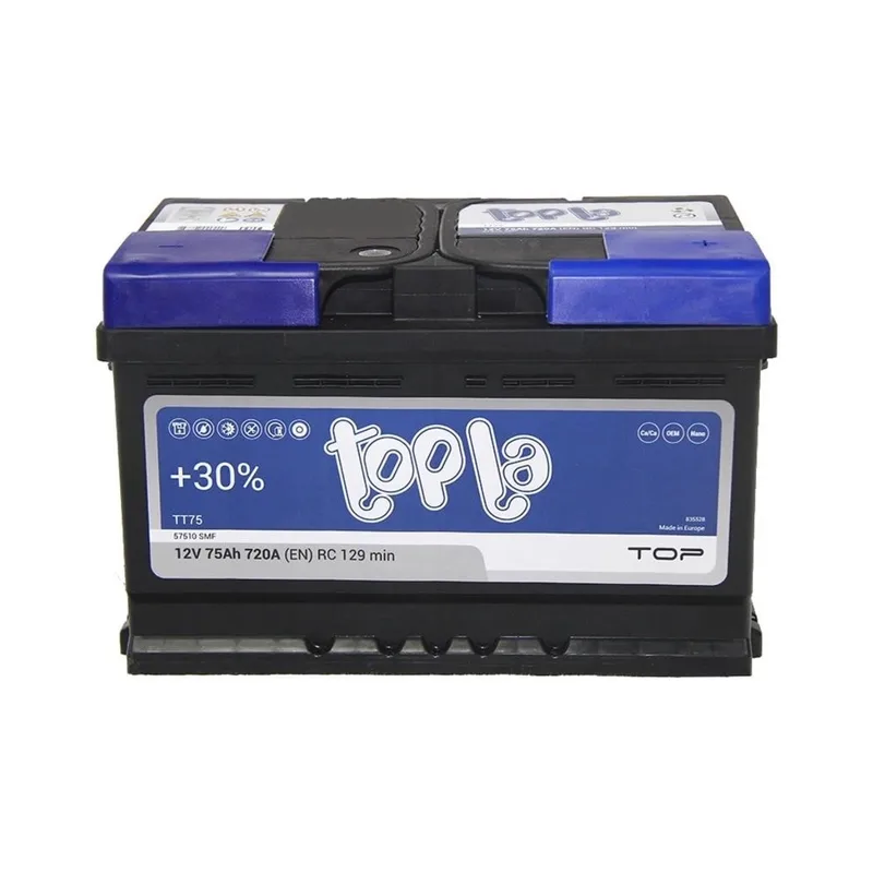 Акумулятор автомобільний Topla 75 Ah/12V TOP Euro (118 072)