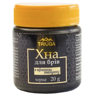 Хна Triuga Для брів з ефектом татуажу Чорна 20 г (4820164640555)