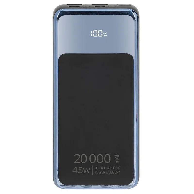 Батарея універсальна RivaCase 20000mA, 45W, QC/PD, LCD, black (RIVAPOWER VA1075 (Black))
