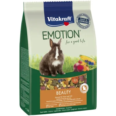 Корм для гризунів Vitakraft для декоративних гризунів Vitakraft Emotion Beauty для кроликів 1.5 кг (4008239337504)