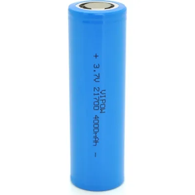 Акумулятор 21700 4000mAh, 3.7V, Blue, FlatTop Vipow (ICR21700-4000mAhFT / 31078)