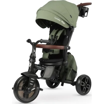 Дитячий велосипед QPlay Comfo Max складаний триколісний Green (T70 ComfoMaxGreen)