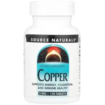 Вітамінно-мінеральний комплекс Source Naturals Мідь, 3 мг, Copper, 120 таблеток (SN2889)