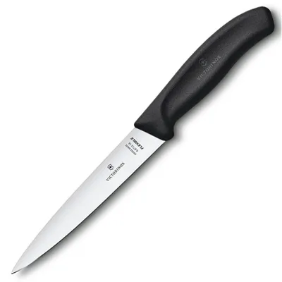 Кухонний ніж Victorinox SwissClassic Filleting Flex 16 см Black (6.8713.16B)