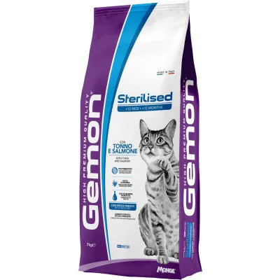 Сухий корм для кішок Gemon Cat Sterilised тунeць з лососем 7 кг (8009470297295)