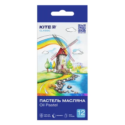 Пастель Kite масляна, 12 кольорів Kite Classic (K-071)