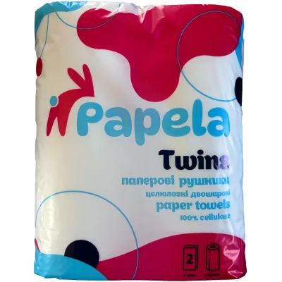 Паперові рушники Papela Twins 70 відривів 2 рулони (4820270940143)