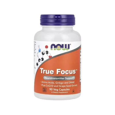 Вітамінно-мінеральний комплекс Now Foods Підтримка роботи пам'яті та мозку, True Focus, 90 вегетаріанськ (NOW-00157)