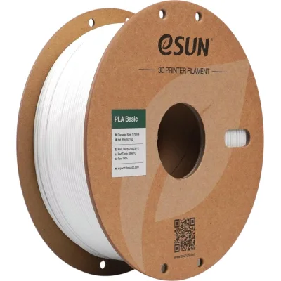 Пластик для 3D-принтера eSUN PLA BASIC 1,75mm 1kg WHITE (PLA-BASIC175W1P1)