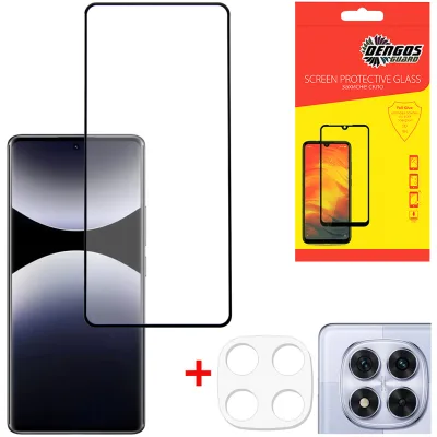 Скло захисне Dengos Xiaomi Redmi Note 14 Pro 4G / 5G + camera protection Black (DG-TGSCP-09)