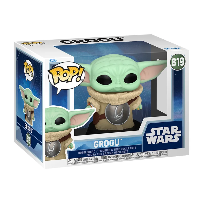 Фігурка Funko Pop серії Мандалорець - Ґроґу з бронею Брудорога (90447)