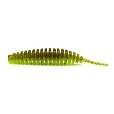 Силікон рибальський FishUP Tanta 2.5" 204 - Green Pumpkin/Chartreuse (8шт/уп) (1864.14.51)