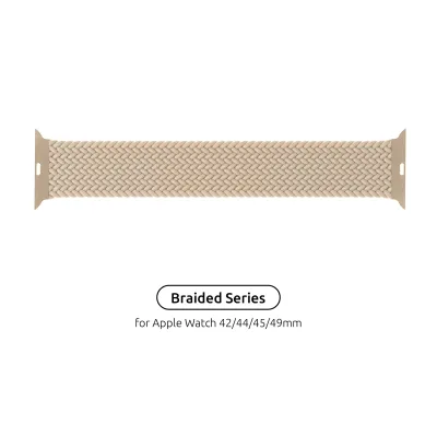 Ремінець до смарт-годинника Armorstandart Braided Solo Loop для Apple Watch 49/46/45/44/42 (Series 1-3) Beige Size 10 (172 mm) (ARM64903)