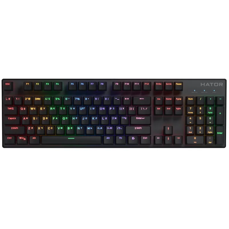 Клавіатура Hator Icefall Mecha Rainbow USB Black (HTK104UA)