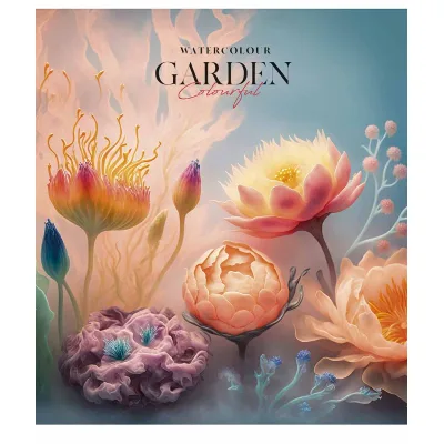 Зошит Школярик Macro garden 96 аркушів лінія (096-3247L)