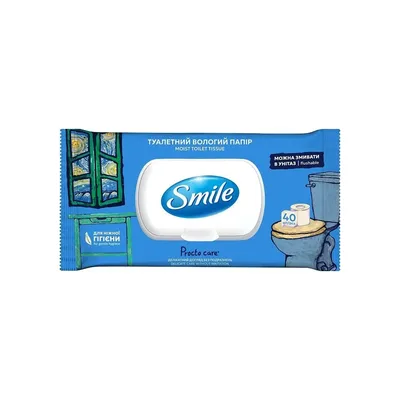 Туалетний папір Smile Classic Procto Care Вологий 40 шт. (4823071668841)