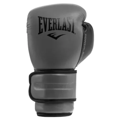 Боксерські рукавички Everlast PowerLock Boxing Training Gloves P00002305 сірий, чорний 12 унцій (009283608538)