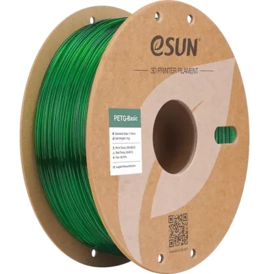 Пластик для 3D-принтера eSUN PETG BASIC Translucent 1,75mm 1kg GREEN (PETG-BASIC175T-G1P1)