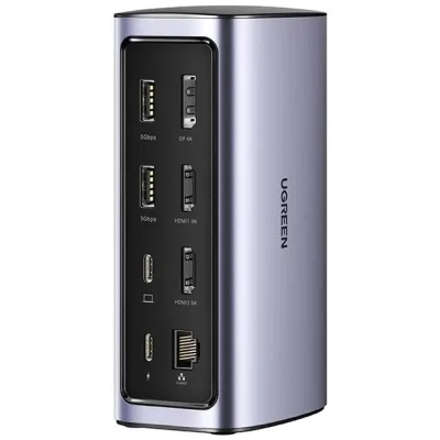 Порт-реплікатор Ugreen USB-C Multifunctional Docking Station 12in1 USB HDMI DP RJ45 AUX SD TF (90325)