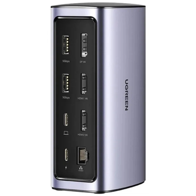 Порт-реплікатор Ugreen USB-C Multifunctional Docking Station 12in1 USB HDMI DP RJ45 AUX SD TF (90325)