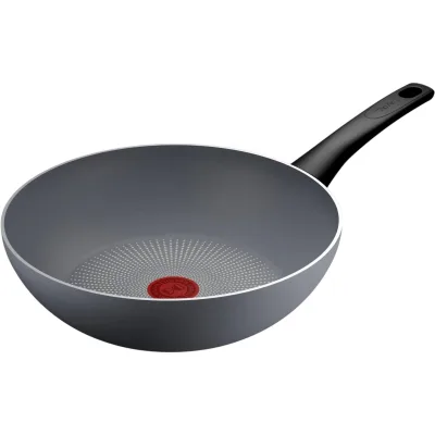 Сковорода Tefal ВОК Halo 28 см, алюміній, бакеліт, сірий (C3121953)