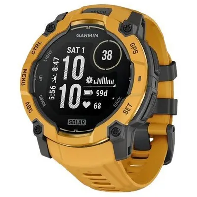 Смарт-годинник Garmin Instinct 3, 45mm, Solar, Sunburst with Sunburst/Gray Accents, GPS смарт-годинник (010-02934-02)