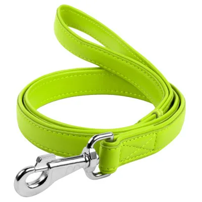 Повідець для собак WAUDOG Glamour шкіряний M-XXL салатовий (33765)