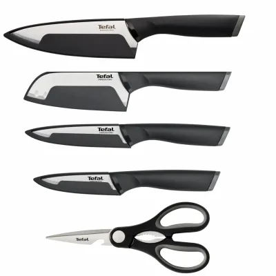 Набір ножів Tefal Comfort, 5 предметів, чорний (K2215S55)
