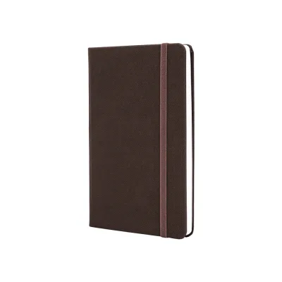 Книга записна Optima А5 SQUARE, тверда обкладинка, гумка, білий блок клітинка, коричневий (O27100-07)