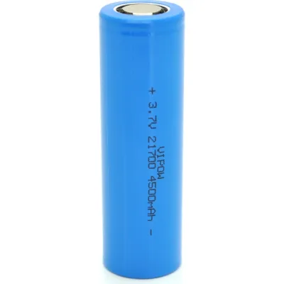 Акумулятор 21700 4500mAh, 3.7V, Blue, FlatTop Vipow (ICR21700-4500mAhFT / 31079)