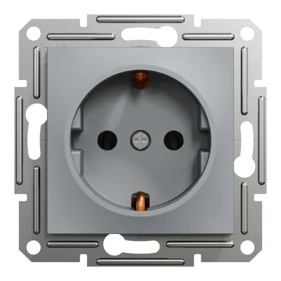 Розетка Schneider Electric ASFORA сталь (EPH2900162)